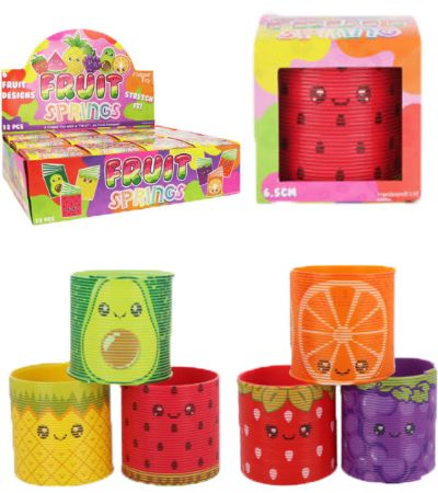 12x Fruit Magic Spring Fidget Toy In Counter Display