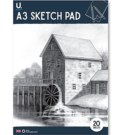 A3 Artist Sketch Pad, by U. Stationery