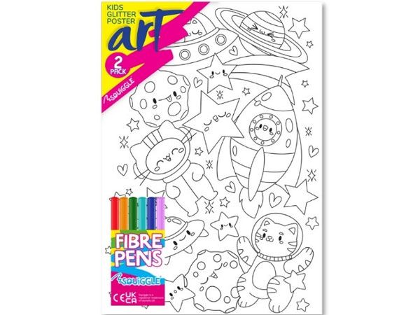 Wholesale Kids Glitter Poster Art With Felts