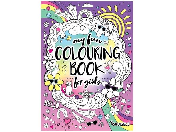 6x Squiggle Colouring Fun Book For Girls | P2924