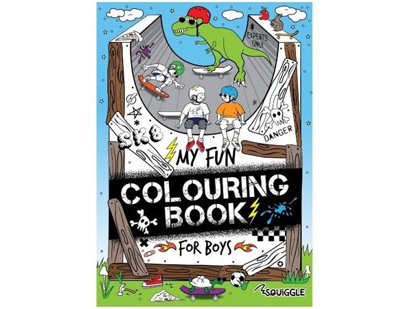 6x Squiggle Colouring Fun Book For Boys | P2925