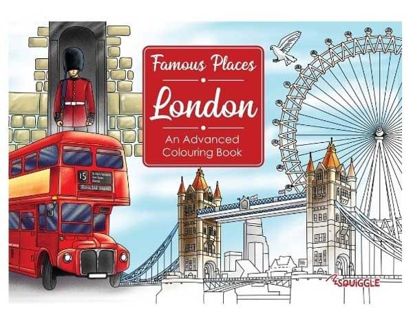 Squiggle Advanced Relaxing Colouring Book - Famous Places- London | P2951