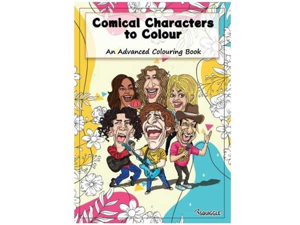 Squiggle Advanced Relaxing Colouring Book - Comical Characters | P2955