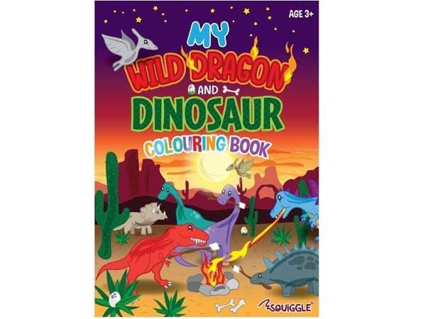 Squiggle My Wild Dragon And Dinosaur Colouring Book | P2970