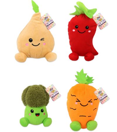 Vegitable Plushies, 6'' / 15cm, Assorted Designs Picked At Random