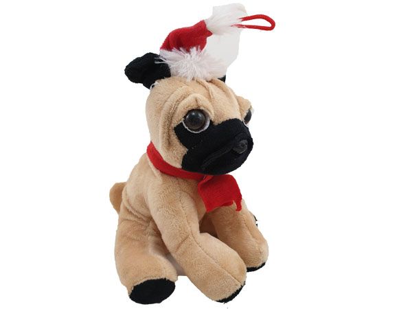 Christmas Pug Soft Toy | Wholesale Christmas Plush