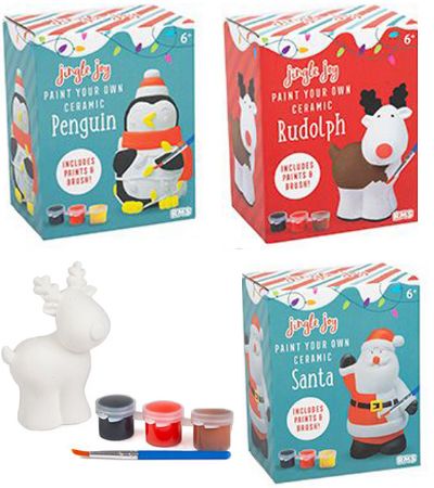 Tinsel Town Paint Your Own Christmas Ceramic Figure, Assorted Designs