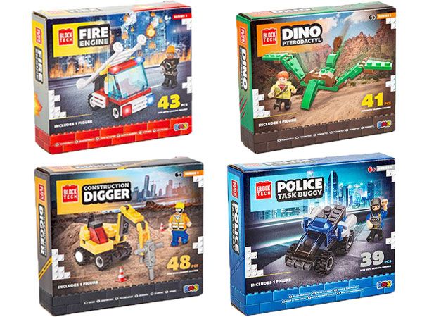 Block Tech Mini Building Kits, Assorted Designs | R02-0109