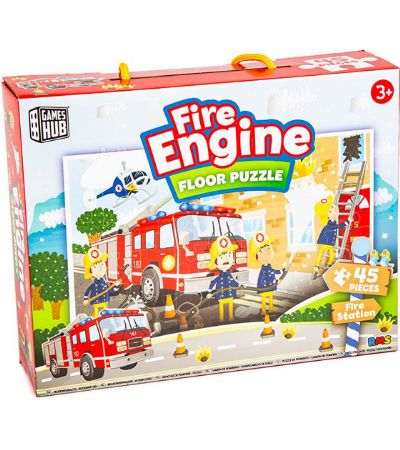 Puzzle Hub 45 Piece Fire Engine Floor Jigsaw Puzzle