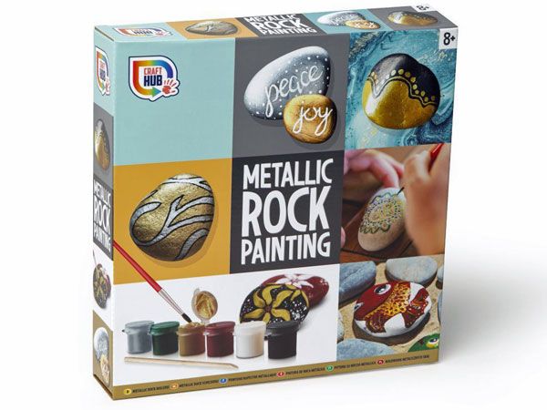 Craft Hub Metallic Rock Painting Set | R03-1012