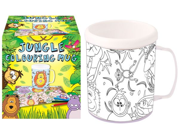 Wholesale Colouring Mug | Jungle Design | Cheap Prices