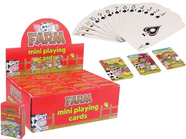 24x Farm Mini Playing Cards