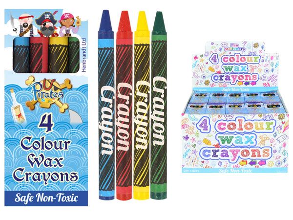 120x 4pk Pirate Wax Crayons  | S51204