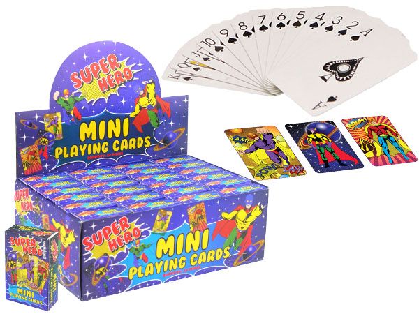 24x Superhero Mini Playing Cards