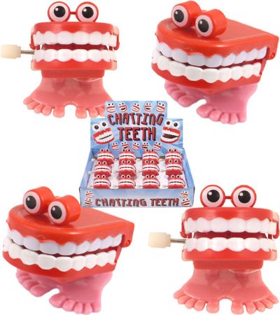 Display Of 12x Wind Up Chatting Teeth | T03548