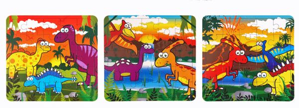 108x Assorted Dinosaur Jigsaw Puzzle | T09437