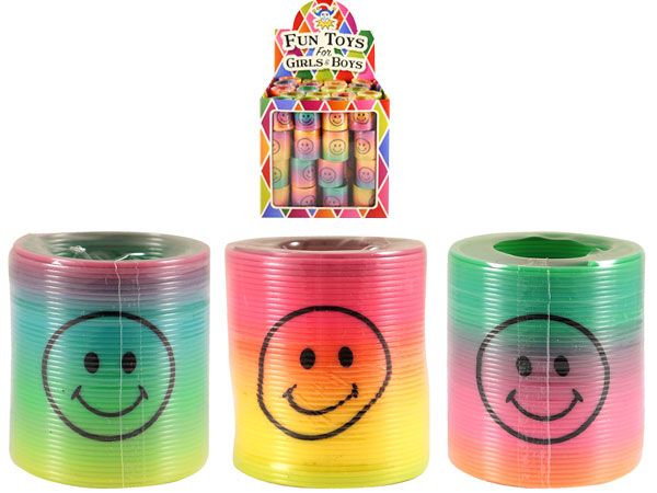 80x Mini Smiley Face Rainbow Springs | T19147