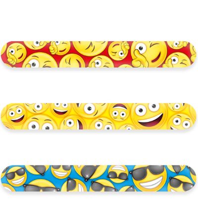 120x Smiley Face Snap Bracelets In Assorted Designs
