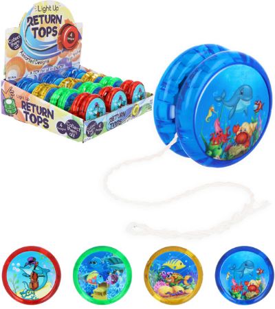 12x Light Up Sealife Return Tops / YoYo In Counter Display