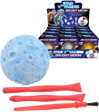 Counter Display Of 12x Star Voyagers Dig Out Moon Lunar Excavation Kit