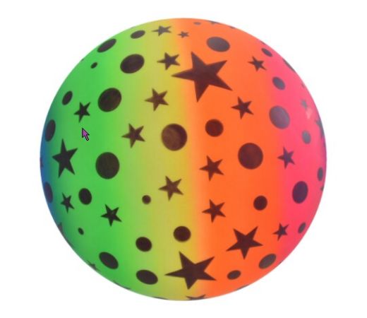 Outdoor Fun 9'' Rainbow Stars & Moons Ball