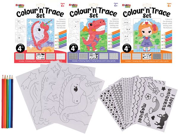 Wholesale kids activity pack | colour n trace set