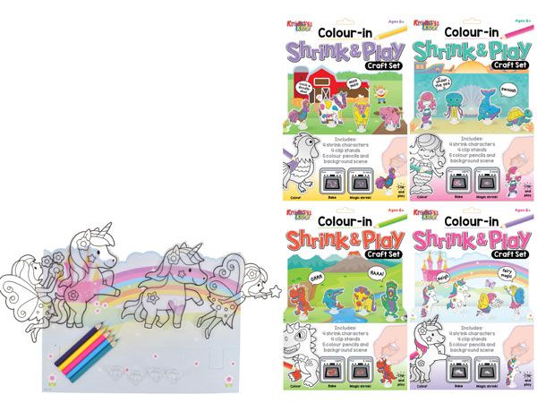 Kreative Kids Colour In Shrink & Play Craft Set - Assorted Picked At Random | TY1283