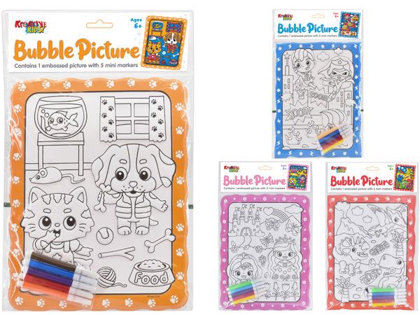 Kreative Kids Colour Your Own Bobble Picture...Assorted Designs | TY1314