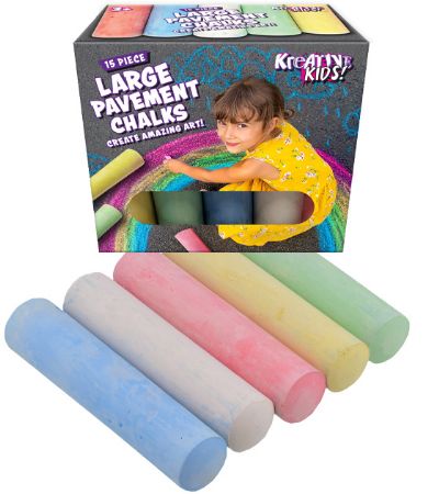 Kreative Kids 15 Piece Large Pavement Chalk | TY1358