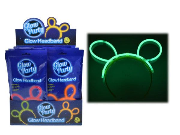 24x Glow Party Glow Headband In Counter Display