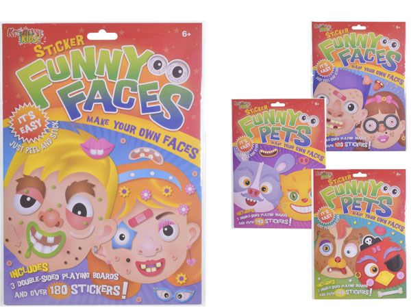 Kreative Kids Sticker Funny Faces, Assorted Picked At Random