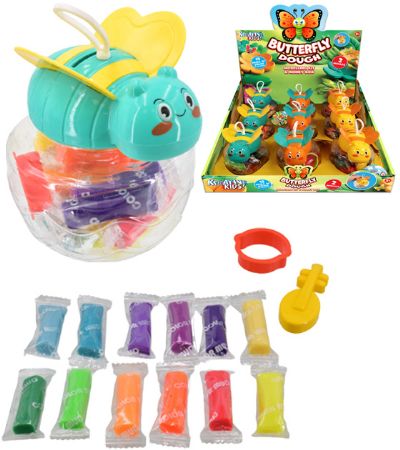 Display Of 9x Kreative Kids Butterfly Dough Modelling Kit And Money Box