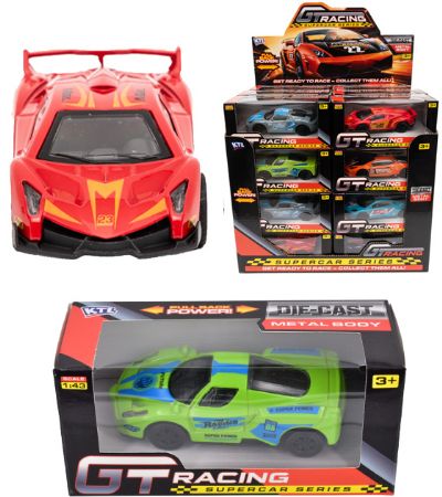 GT Racing Die Cast Pull Back & Go Racing Car...Assorted Designs