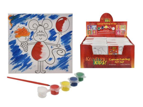 24x Kreative Kids - Colour Your Own Art Canvas - ASSORTED | TY2670