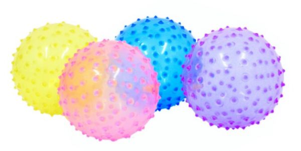 Transparent Spikey Ball, Netted. Assorted Colours | TY3602