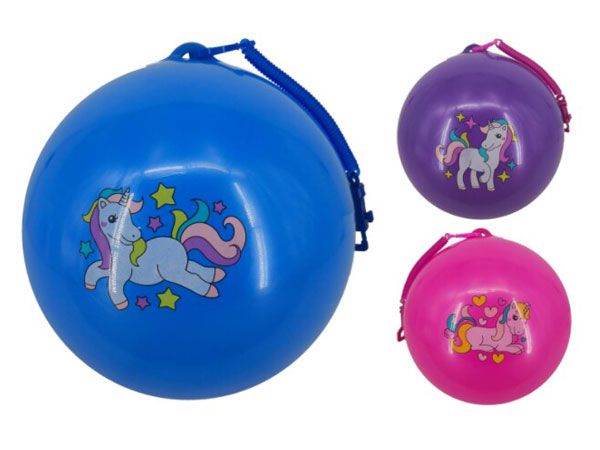 9'' Unicorn Ball With Spiral Keychain, Assorted Picked At Random