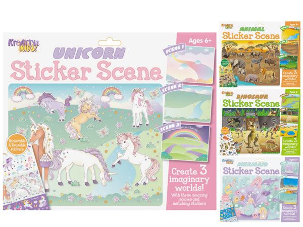 Kreative Kids Reusable Sticker Scene Set..Assorted Picked At Random | TY4355