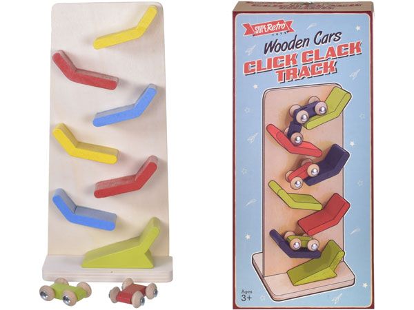 Super Retro Wooden Cars Click Clack Track | TY6539