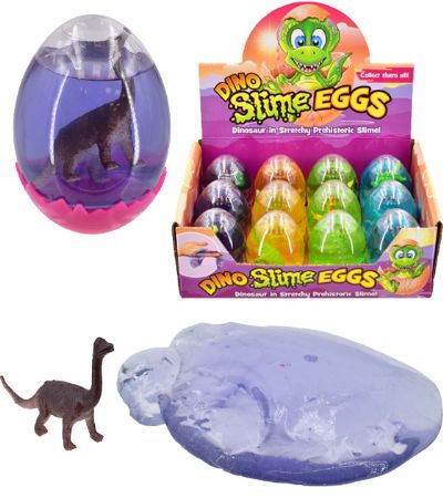 12x Dino Egg Slime With Dinosaur Figure