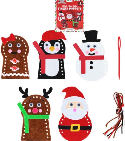 Merry Christmas - Make Your Own Finger Puppets Craft Kit