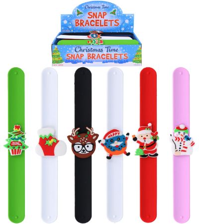 Display Of 24x Christmas Snap Bracelets | W51577