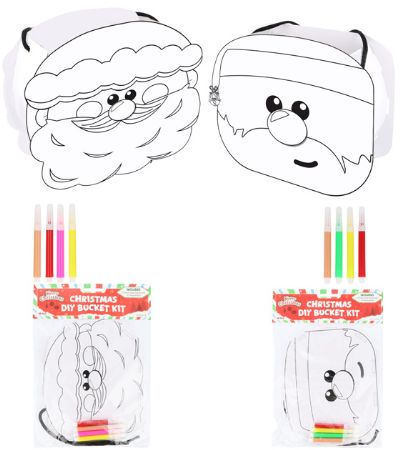 Merry Christmas - Christmas DIY Colour In Bucket Kit...Assorted Designs