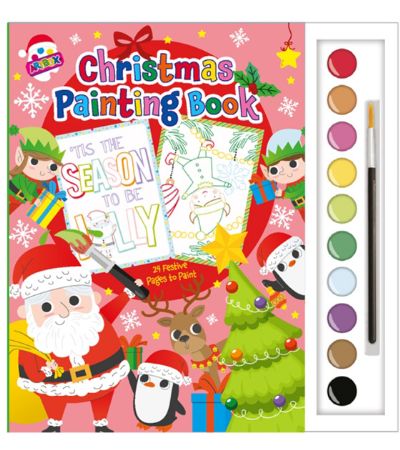 Artbox Christmas Painting Book With Paints & Brush