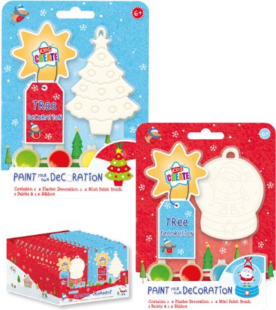 Kids Create Paint Your Own Christmas Tree Decoration - Assorted Picked At Random