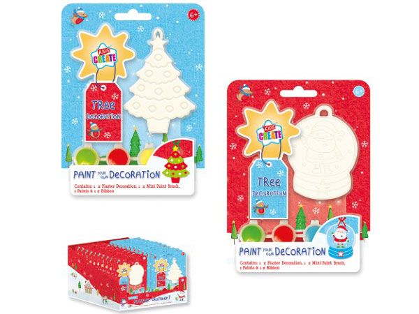 Kids Create Paint Your Own Christmas Tree Decoration - Assorted Picked At Random