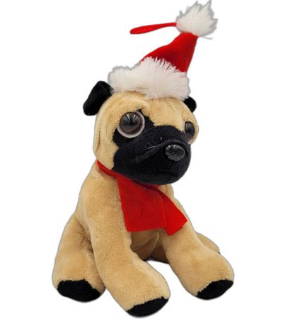 Christmas Pug Soft Toy | Wholesale Christmas Plush
