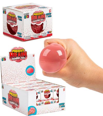 24x Mushy Brain Squish Toy With Counter Display