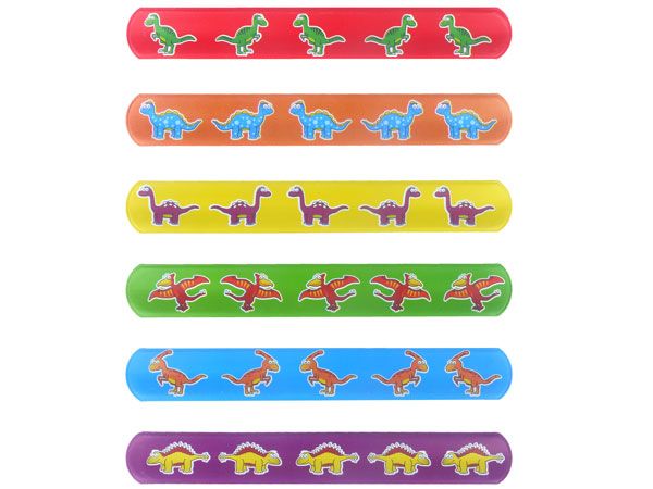 120x Dinosaur Snap Bracelets In Assorted Designs