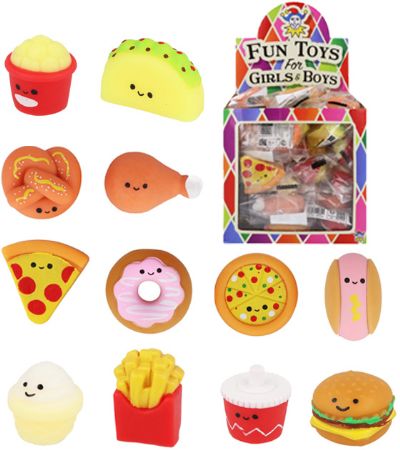 60x Mini Squishy Fast Foods
