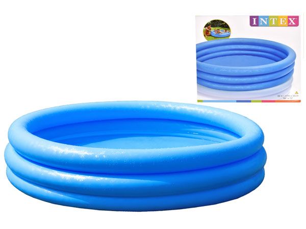 Intex 3 Ring Inflatable Blue Crystal Pool 66 x 15 inch 